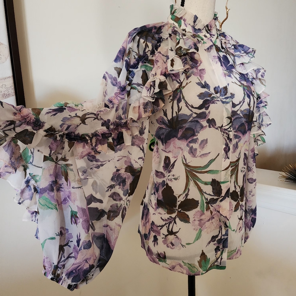 đ„Kobi Halperin Ruffled Phoenix Blouse - Picture 6 of 17